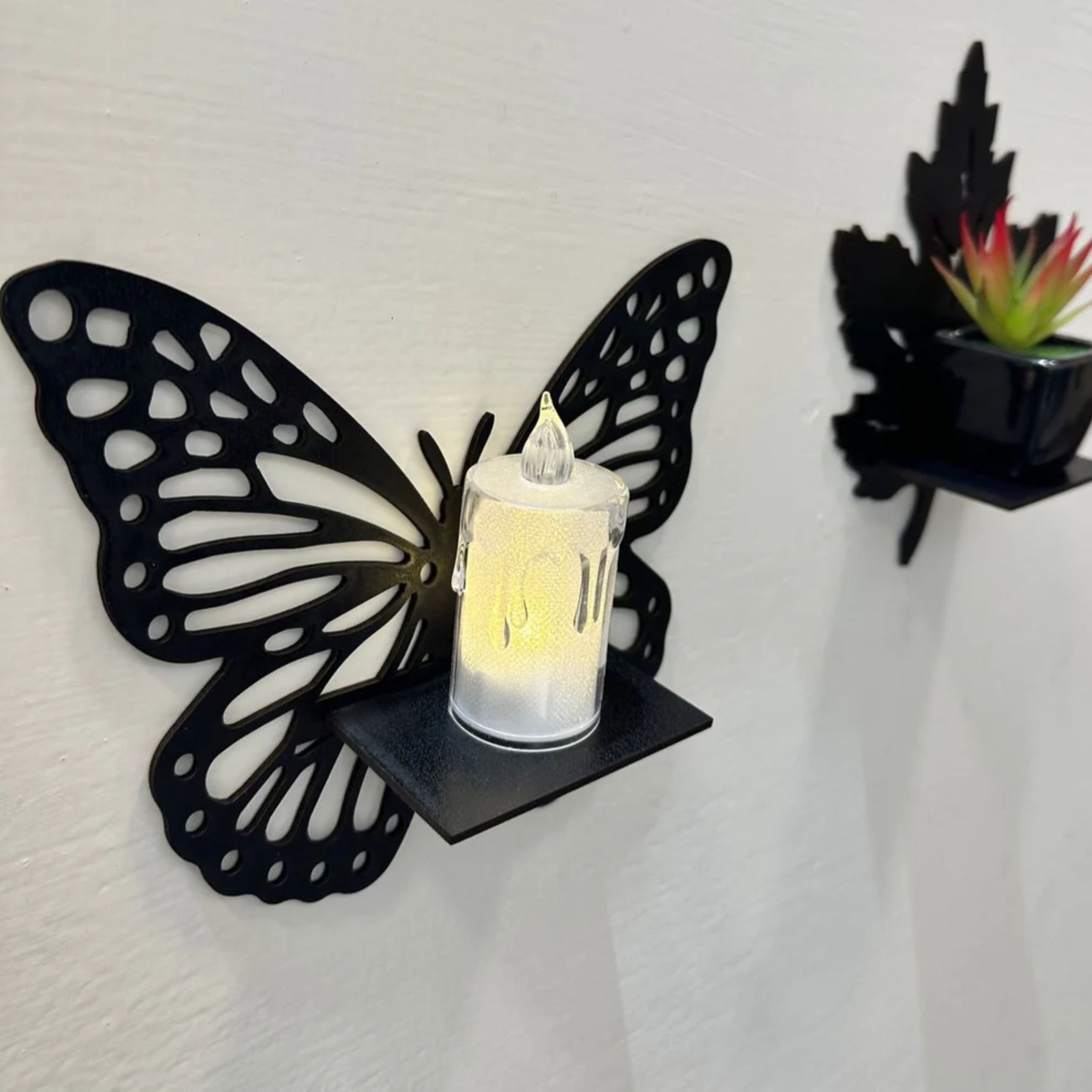 Black Wooden Shelves